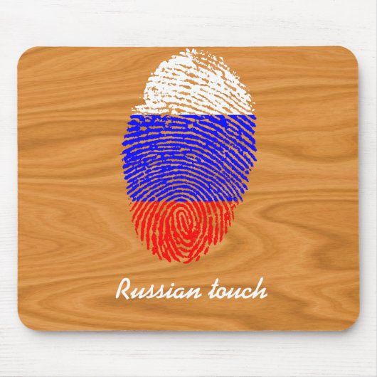 ロシアのなtouchの指紋の旗 マウスパッド (正面)