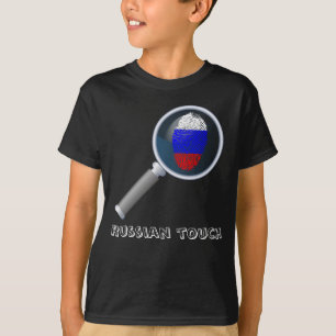 ロシアのなtouchの指紋の旗 tシャツ