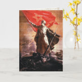 ロシアのなWWIIのプロパガンダのプリントが付いている挨拶状 カード (黄色い花)