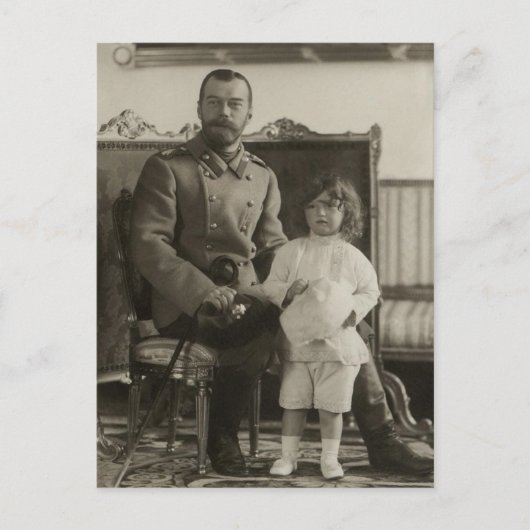 ロシアのはがきのTsarevich Alexis、Tsar Nicolas氏 ポストカード (正面)