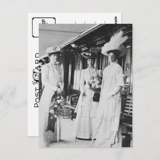 ロシアのアレクサンドラ・ツァリーナとマリー皇后 ポストカード (正面/裏面)