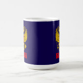 ロシアのインペリアルイーグル国旗 コーヒーマグカップ (中央)