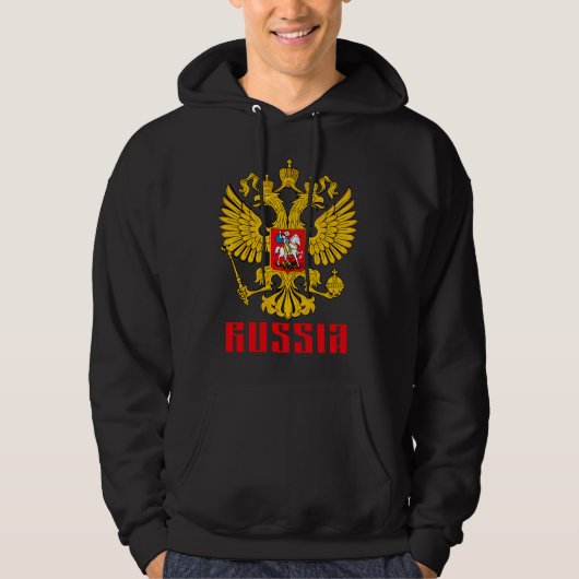 ロシアのインペリアルイーグル国旗 パーカ (正面)