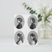 ロシアのオルガ、タティアナ、マリー、アナスタシア・ロマーノフ ポストカード (スタンド正面)