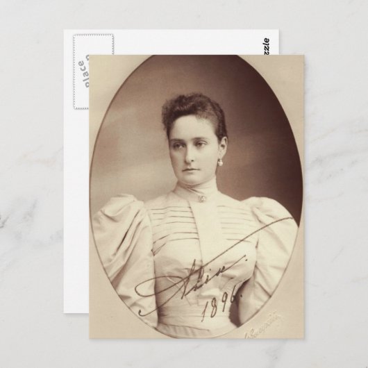 ロシアのオートグラフツァリーナRomanov Alix Hesse ポストカード (正面/裏面)