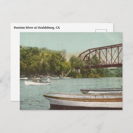 ロシアのカリフォルニア州ヘルズバーグの川 ポストカード (正面/裏面)
