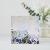 ロシアのクリスマスツリーマーケット（ボリス・クストディエフ) カード (スタンド正面)