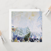 ロシアのクリスマスツリーマーケット（ボリス・クストディエフ) カード (正面/裏面インサイチュ)