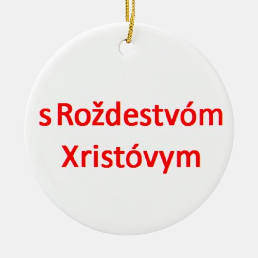 ロシアのクリスマス セラミックオーナメント (正面)