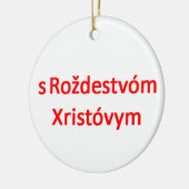 ロシアのクリスマス セラミックオーナメント (左)