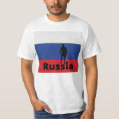 ロシアのサッカー，カスタマイズ可能 Tシャツ (正面)