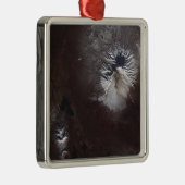 ロシアのシベローチ火山の灰の汚れA:マジで"1/2s sl メタルオーナメント (右)