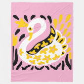 ロシアのスタイルおとぎ話ク王室のラス白鳥 フリースブランケット (正面)