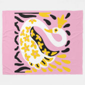 ロシアのスタイルおとぎ話ク王室のラス白鳥 フリースブランケット (正面(横))