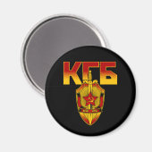 ロシアのソ連時代のKGBバッジ マグネット (正面/裏面)