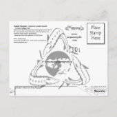 ロシアのチョウザメ葉書 ポストカード (裏面)