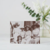 ロシアのツァリーナとオルガ、タティアナ、マリー・ロマーノフ ポストカード (スタンド正面)