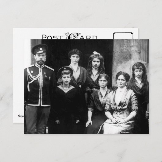 ロシアのツァルとツァリーナと子供たちOTMA-A ポストカード (正面/裏面)