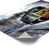 ロシアのディーゼル列車を列車 ポスター (角)