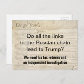 ロシアのトランプ税申告調査 ポストカード (正面/裏面)