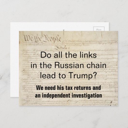 ロシアのトランプ税申告調査 ポストカード (正面/裏面)