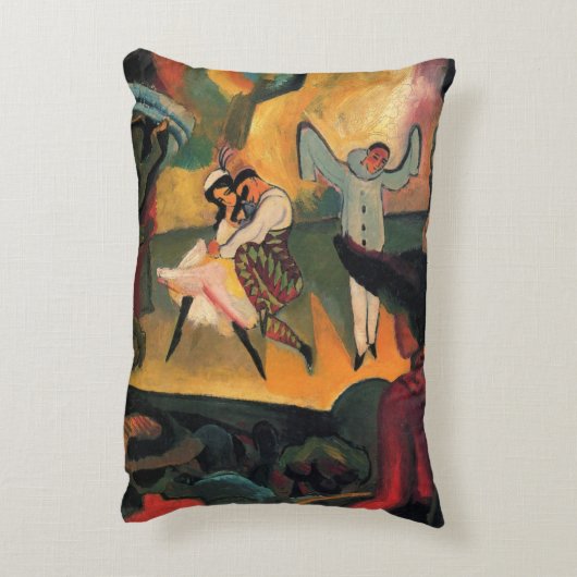 ロシアのバレエ（Ballet Russes） - アウグスト・マッケによる アクセントクッション (裏面(縦))