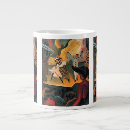 ロシアのバレエ(Ballet Russes) by August Macke ジャンボコーヒーマグカップ (正面)