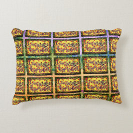 ロシアのフォークアインスパイアテロ緑紫 アクセントクッション