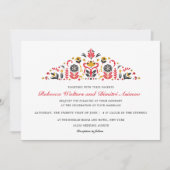 ロシアのフォークアートホクロマフラワー結婚ズ 招待状 (正面)