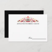 ロシアのフォークアートホクロ結婚マのアドバイスカード 招待状 (正面/裏面)