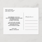 ロシアのフォークアートKhokhlomaの結婚延期 案内ポストカード (裏面)