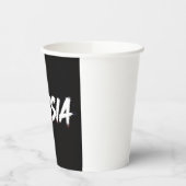 ロシアのブラシフラグタイポグラフィデザイン 紙コップ (左)