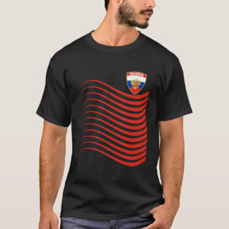 ロシアのホッケージャージー州旗サッカーのギフト Tシャツ