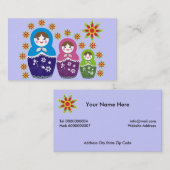 ロシアのマトリョシカ人形名刺 名刺 (正面/裏面)