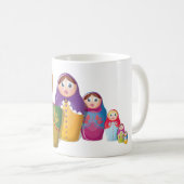 ロシアのマトリョーシカ人形 コーヒーマグカップ (正面右)