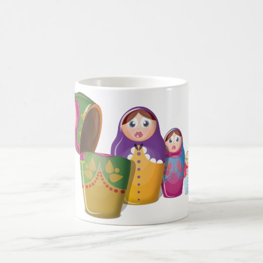 ロシアのマトリョーシカ人形 コーヒーマグカップ (中央)