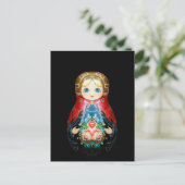 ロシアのマトリョーシカ人形 ポストカード (スタンド正面)
