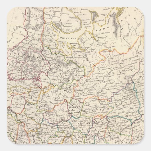 ロシアのヨーロッパ一般地図 スクエアシール (正面)