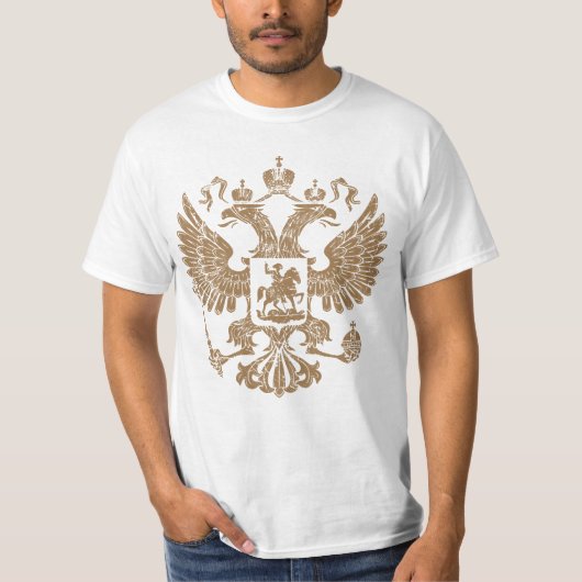 ロシアのヴィンテージの紋章付き外衣 Tシャツ (正面)