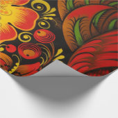 ロシアのヴィンテージ素晴らしフローラルパターン ラッピングペーパー (角)