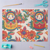 ロシアの人形を巣にするマトリョシカフローラの切り離し 薄葉紙 (クラフト)