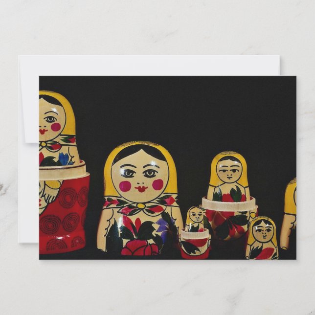 ロシアの人形セ伝統的ット絵を描ロシアの (正面)