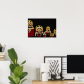 ロシアの人形セ伝統的ット絵を描ロシアの ポスター (ホームオフィス)