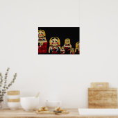 ロシアの人形セ伝統的ット絵を描ロシアの ポスター (キッチン)