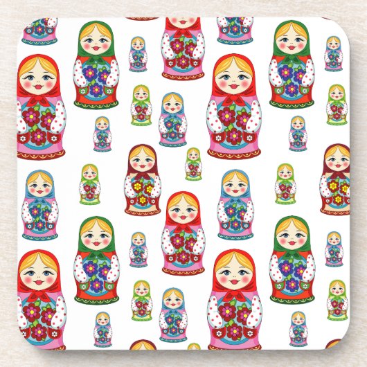 ロシアの人形 コースター (正面)