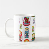 ロシアの人形 コーヒーマグカップ (左)