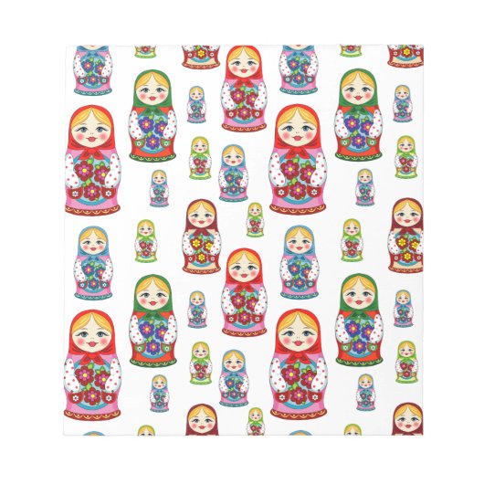 ロシアの人形 ノートパッド (正面)