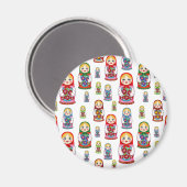 ロシアの人形 マグネット (正面/裏面)