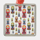 ロシアの人形 メタルオーナメント (正面)