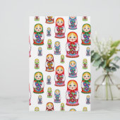 ロシアの人形 便箋 (スタンド正面)